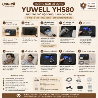 Máy trợ thở không thâm nhập Yuwell YH-580 Máy trợ thở một chiều Cpap