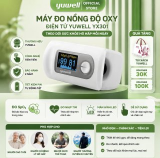 Máy Đo Nồng Độ Oxy Máu Đầu Ngón Tay Yuwell YX301 Chính Hãng