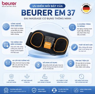 Đai massage bụng xung điện 4 điện cực Beurer EM37