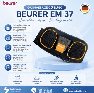 Đai massage bụng xung điện 4 điện cực Beurer EM37