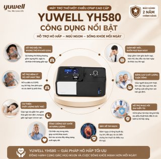 Máy trợ thở không thâm nhập Yuwell YH-580 Máy trợ thở một chiều Cpap