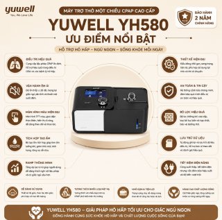 Máy trợ thở không thâm nhập Yuwell YH-580 Máy trợ thở một chiều Cpap