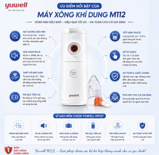 Máy Xông Khí Dung Lưới Rung Yuwell M112 Chính Hãng