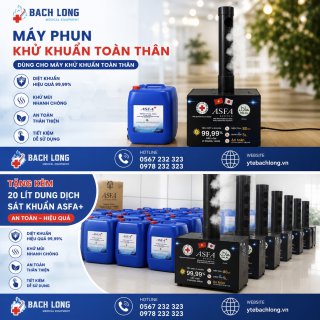 Trụ phun ASFA diệt khuẩn khử mùi nhỏ và Can 20L ASFA PLUS
