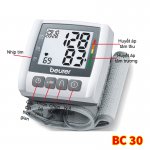 máy đo huyết áp điện tử cổ tay BC30(sử dụng pin) chính xác cao an toàn