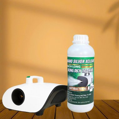 Combo máy phun khói khử khuẩn khử mùi Spray machine 1000W, Nano Xclear 1L