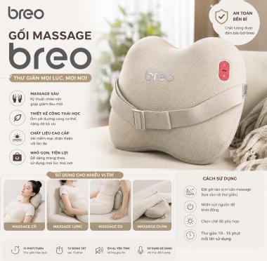 Gối Massage Lưng & Thắt Lưng Breo Back 2