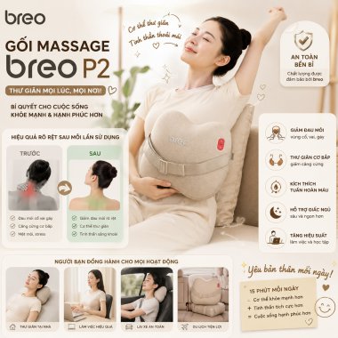 Gối Massage Lưng & Thắt Lưng Breo Back 2