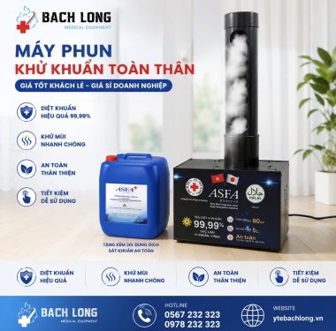 Trụ phun ASFA diệt khuẩn khử mùi nhỏ và Can 20L ASFA PLUS