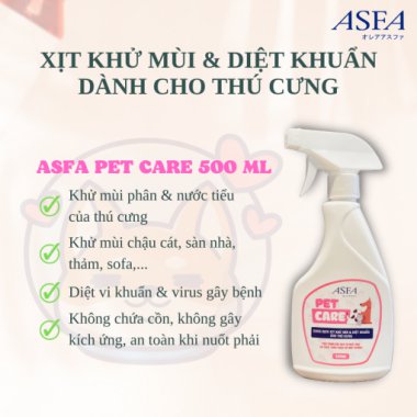 Xịt Khử Mùi, Diệt Khuẩn Cho Thú Cưng ASFA Pet Care 500ml