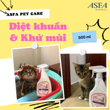 Xịt Khử Mùi, Diệt Khuẩn Cho Thú Cưng ASFA Pet Care 500ml