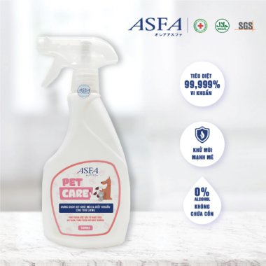 Xịt Khử Mùi, Diệt Khuẩn Cho Thú Cưng ASFA Pet Care 500ml